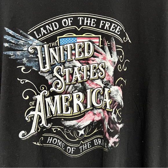 GALT Patriotic Black T-shirt‎ 2X Boyfreind Tee & 2001 Cap USA Cap Y2K July 4th - Picture 7 of 16